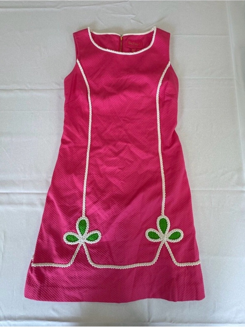 Lilly Pulitzer Jubilee Tenly Beaded Shift Dress Pink and Green Size 10